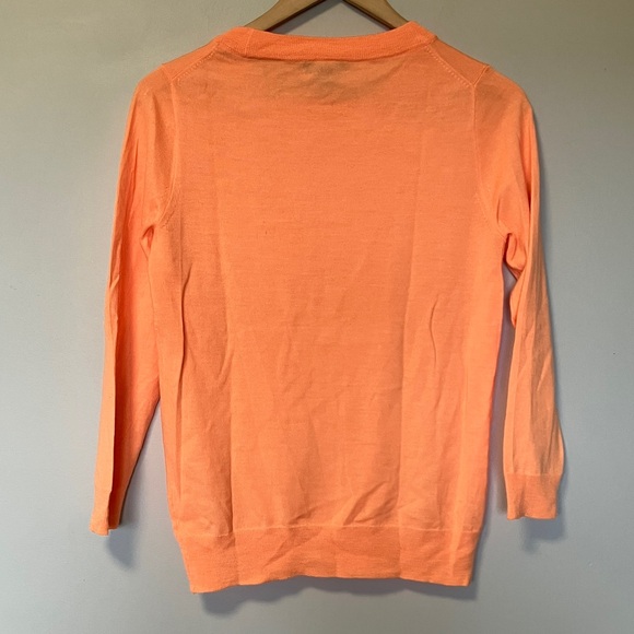 NWOT J. Crew Tippi 100% Merino Wool Bright Orange Crewneck Sweater - Picture 5 of 5